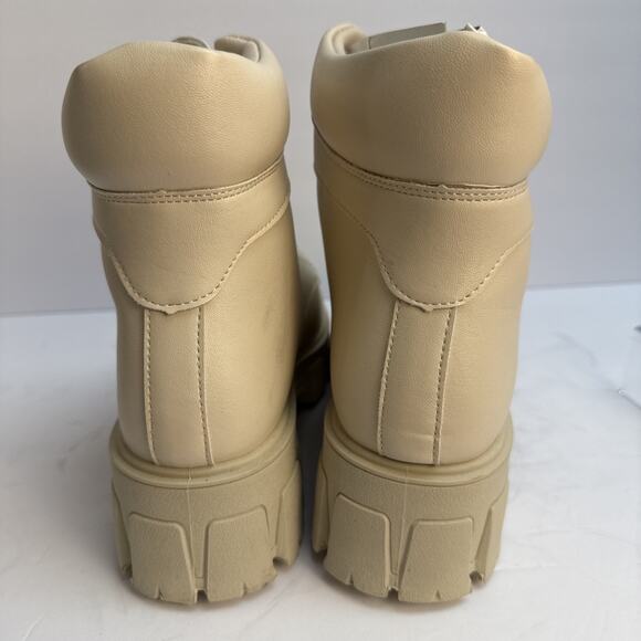 Wild Diva Women’s Lounge Presh Lace-Up Combat Boots Women's Ivory Size 7 NWOB - Picture 4 of 6